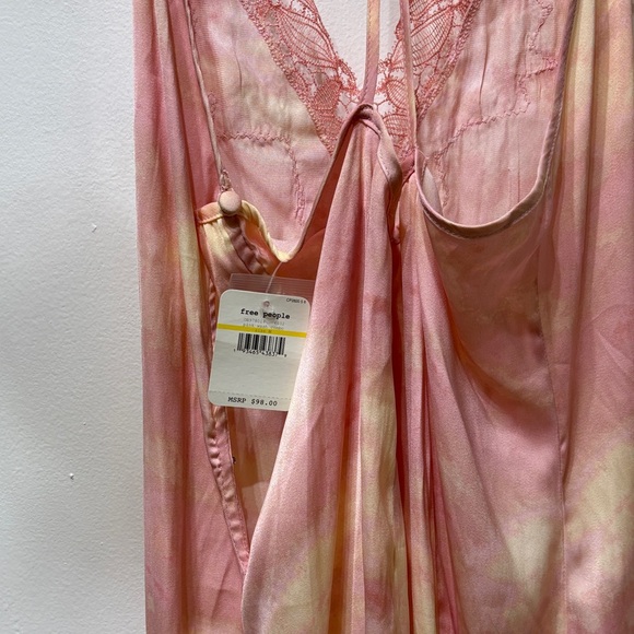 Free People Pink and Cream Chemise - Picture 4 of 4